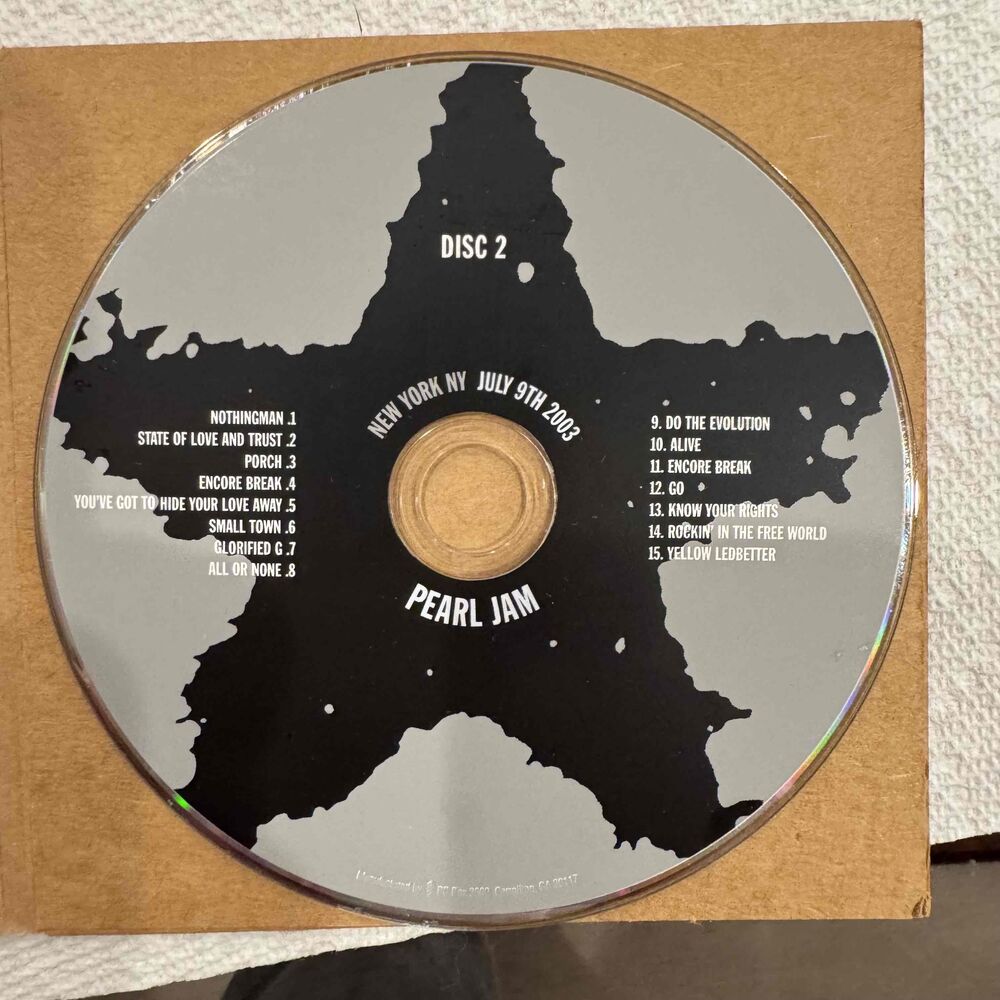 Pearl Jam New York NY July 9 2003 Riot Act Tour CD Official Bootleg - Picture 3 of 9
